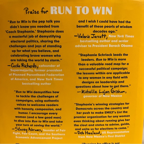Stephanie Schriock *Run To Win: Lesson in Leadership for Women BUY 2 GET 1 NEW - Picture 7 of 13